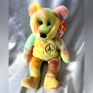 Ty retired rare collectible peace bear